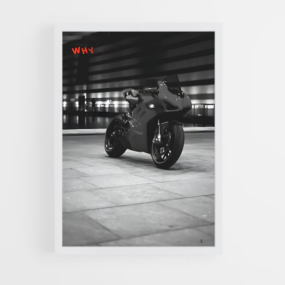 Poster Ombre de la Route – affiche Ducati (vue 3)